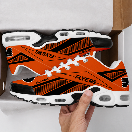 FLASH SALE - NEW CUSTOMIZED NHL27 PPF PHILADELPHIA FLYERS AIR MAX PLUS SNEAKERS