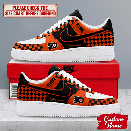 LIMITED EDITION - NEW CUSTOMIZED NHL27 BFS PHILADELPHIA FLYERS AF1 SHOES