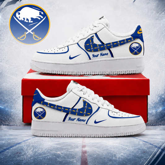 LIMITED EDITION - NEW CUSTOMIZED NHL28 BFS BUFFALO SABRES AF1 SHOES