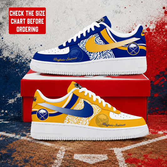 LIMITED EDITION - NEW CUSTOMIZED NHL28 BFS BUFFALO SABRES AF1 SHOES