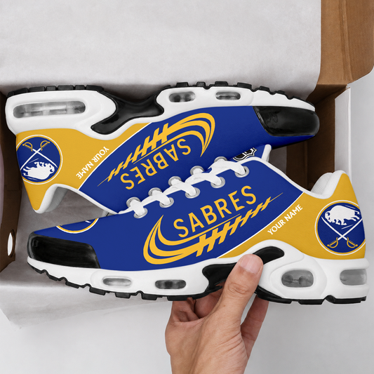 FINAL SALE - NEW CUSTOMIZED NHL28 BFS BUFFALO SABRES AIR MAX PLUS SNEAKERS