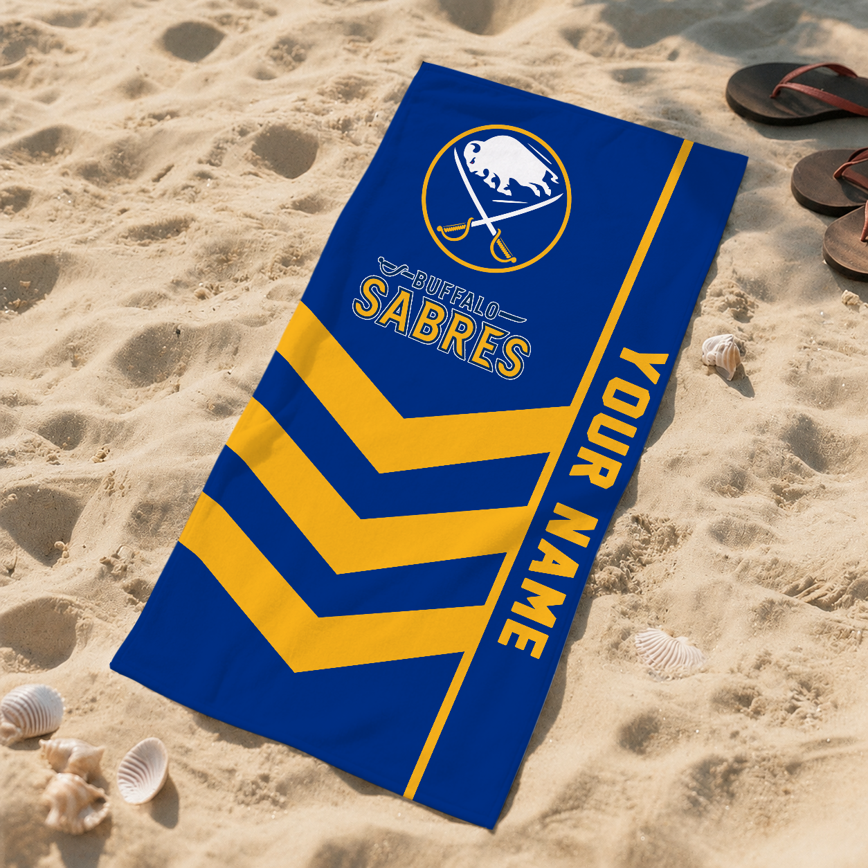 VIRAL EDITION - NEW CUSTOMIZED NHL28 BFS BUFFALO SABRES BEACH TOWEL