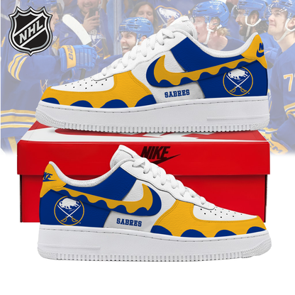 LIMITED EDITION - NEW CUSTOMIZED NHL28 BFS BUFFALO SABRES AF1 SHOES