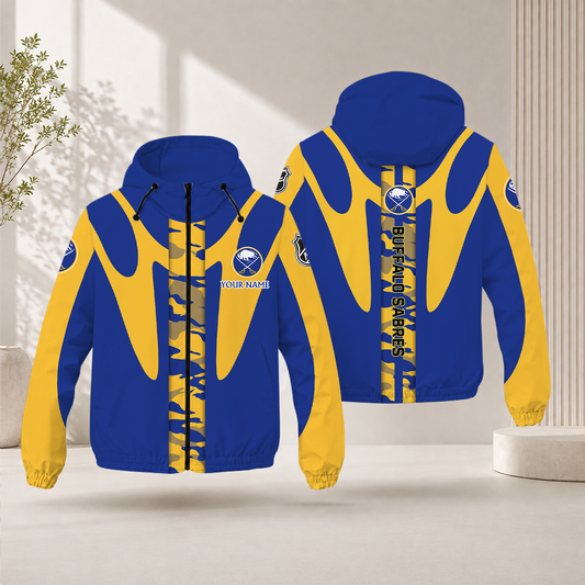 LIMITED EDITION - NEW CUSTOMIZED NHL28 BFS BUFFALO SABRES WINDBREAKER JACKET