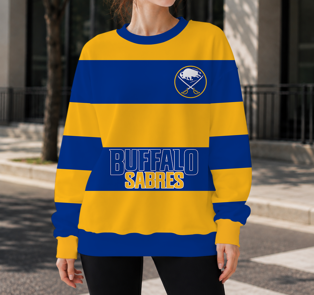 HOT DEAL - NEW CUSTOMIZED NHL28 BFS BUFFALO SABRES UNISEX SWEATSHIRT