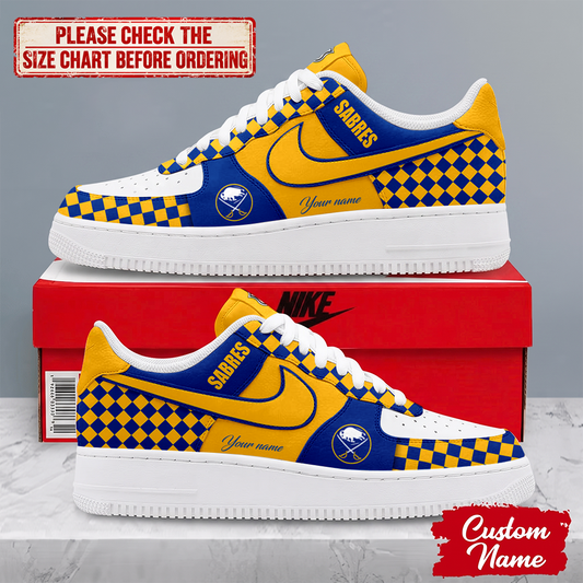 LIMITED EDITION - NEW CUSTOMIZED NHL28 BFS BUFFALO SABRES AF1 SHOES