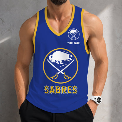VIRAL EDITION - NEW CUSTOMIZED NHL28 BFS BUFFALO SABRES MEN'S TANK TOP