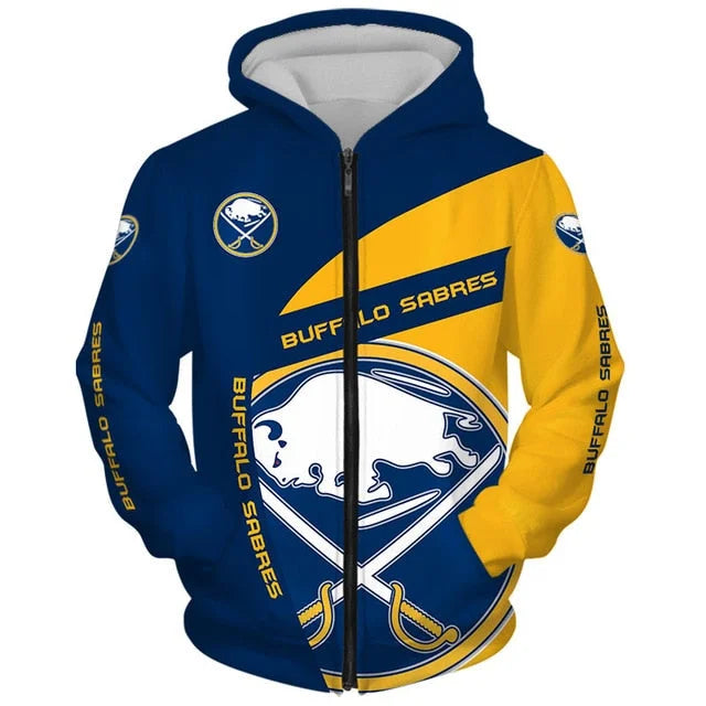 FINAL SALE - NEW CUSTOMIZED NHL28 BFS BUFFALO SABRES T-SHIRT, POLO SHIRT, ZIP POLO SHIRT, SWEATSHIRT, HOODIE & ZIP HOODIE