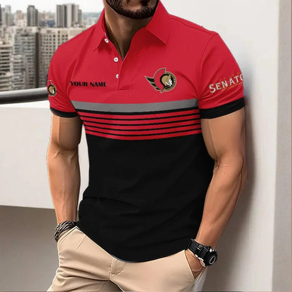HOT DEAL - NEW CUSTOMIZED NHL29 OSN OTTAWA SENATORS POLO SHIRT, ZIP POLO SHIRT & T-SHIRTS