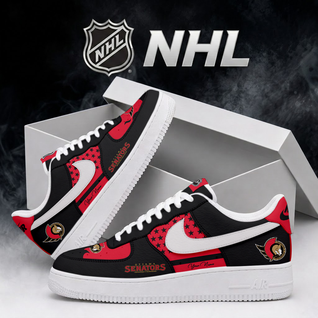 LIMITED EDITION - NEW CUSTOMIZED NHL29 OSN OTTAWA SENATORS AF1 SHOES