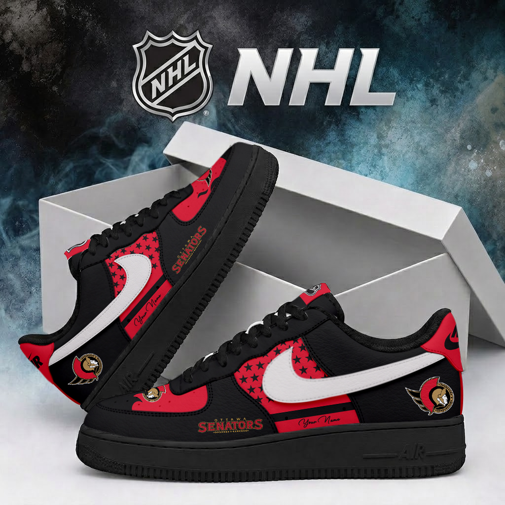 LIMITED EDITION - NEW CUSTOMIZED NHL29 OSN OTTAWA SENATORS AF1 SHOES