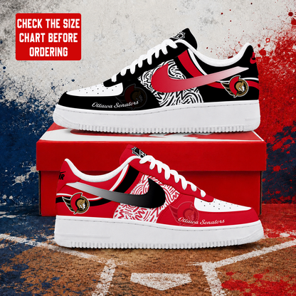 LIMITED EDITION - NEW CUSTOMIZED NHL29 OSN OTTAWA SENATORS AF1 SHOES