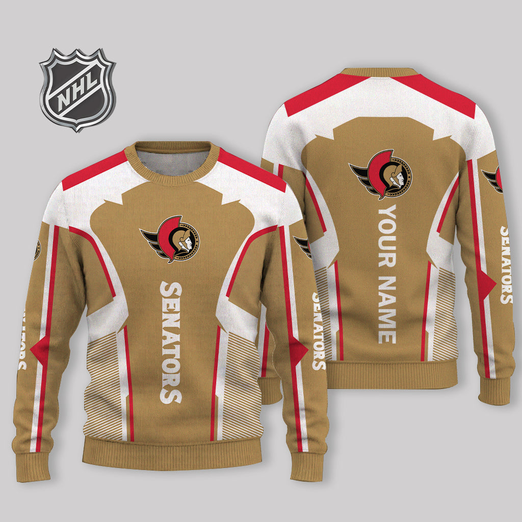 FINAL SALE - NEW CUSTOMIZED NHL29 OSN OTTAWA SENATORS UGLY SWEATER