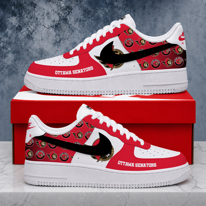 FINAL SALE - NEW CUSTOMIZED NHL29 OSN OTTAWA SENATORS AF1 SHOES