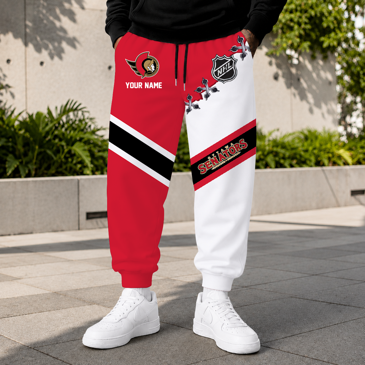 HOT DEAL - NEW CUSTOMIZED NHL29 OSN OTTAWA SENATORS SWEATPANTS
