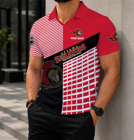 VIRAL EDITION - NEW CUSTOMIZED NHL29 OSN OTTAWA SENATORS POLO SHIRT