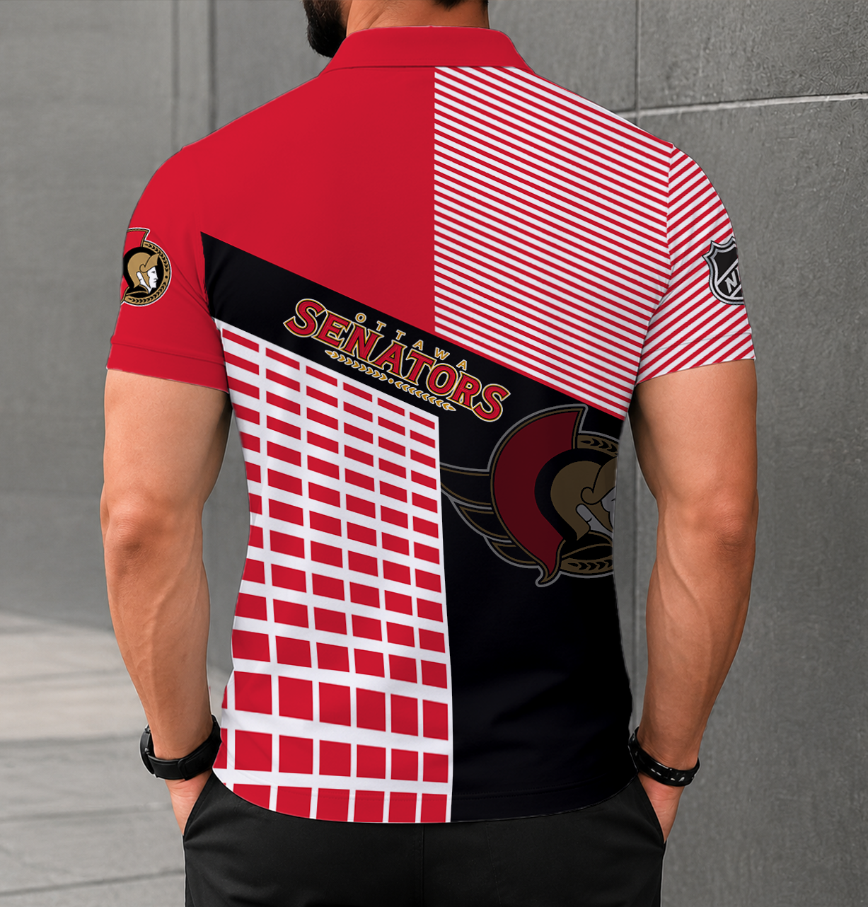 VIRAL EDITION - NEW CUSTOMIZED NHL29 OSN OTTAWA SENATORS POLO SHIRT