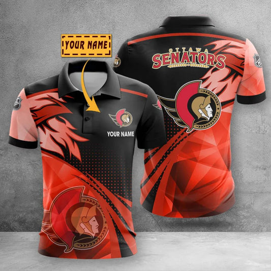 LIMITED EDITION - NEW CUSTOMIZED NHL29 OSN OTTAWA SENATORS POLO SHIRT, ZIP POLO SHIRT & T-SHIRTS