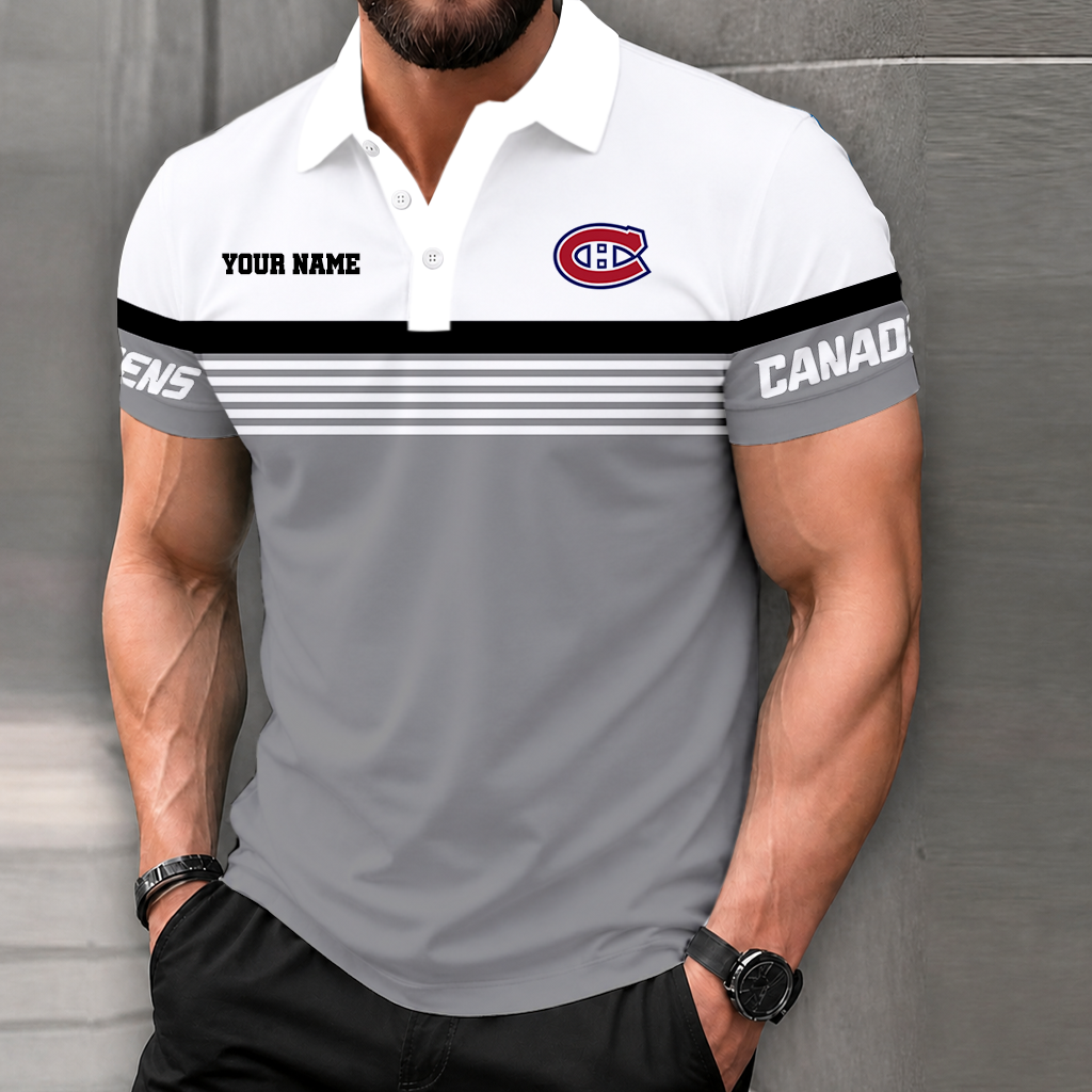 LIMITED EDITION - NEW CUSTOMIZED NHL11 MCD MONTREAL CANADIENS POLO SHIRT