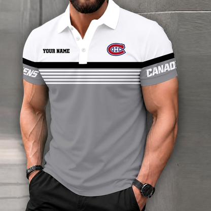 LIMITED EDITION - NEW CUSTOMIZED NHL11 MCD MONTREAL CANADIENS POLO SHIRT