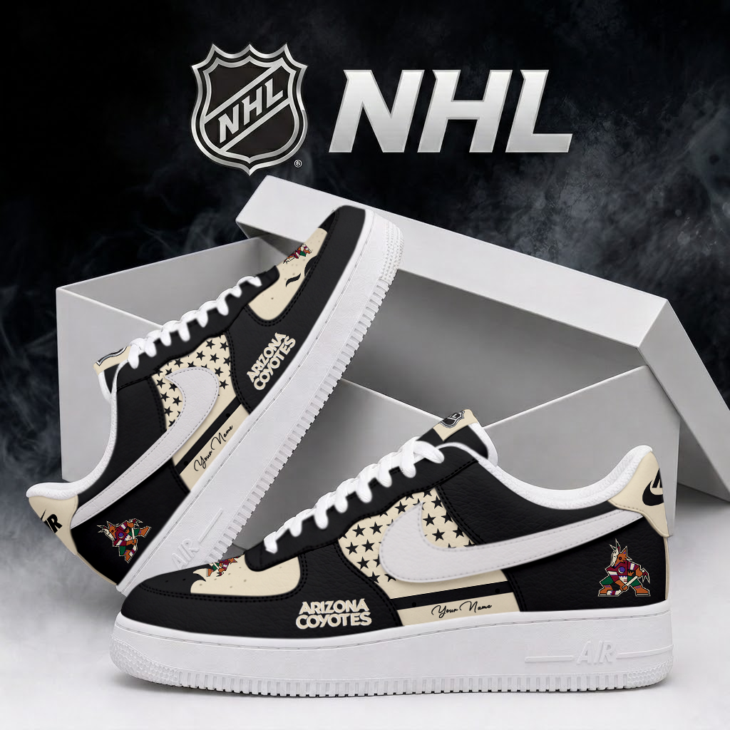 LIMITED EDITION - NEW CUSTOMIZED NHL30 AZC ARIZONA COYOTES AF1 SHOES
