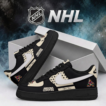 LIMITED EDITION - NEW CUSTOMIZED NHL30 AZC ARIZONA COYOTES AF1 SHOES