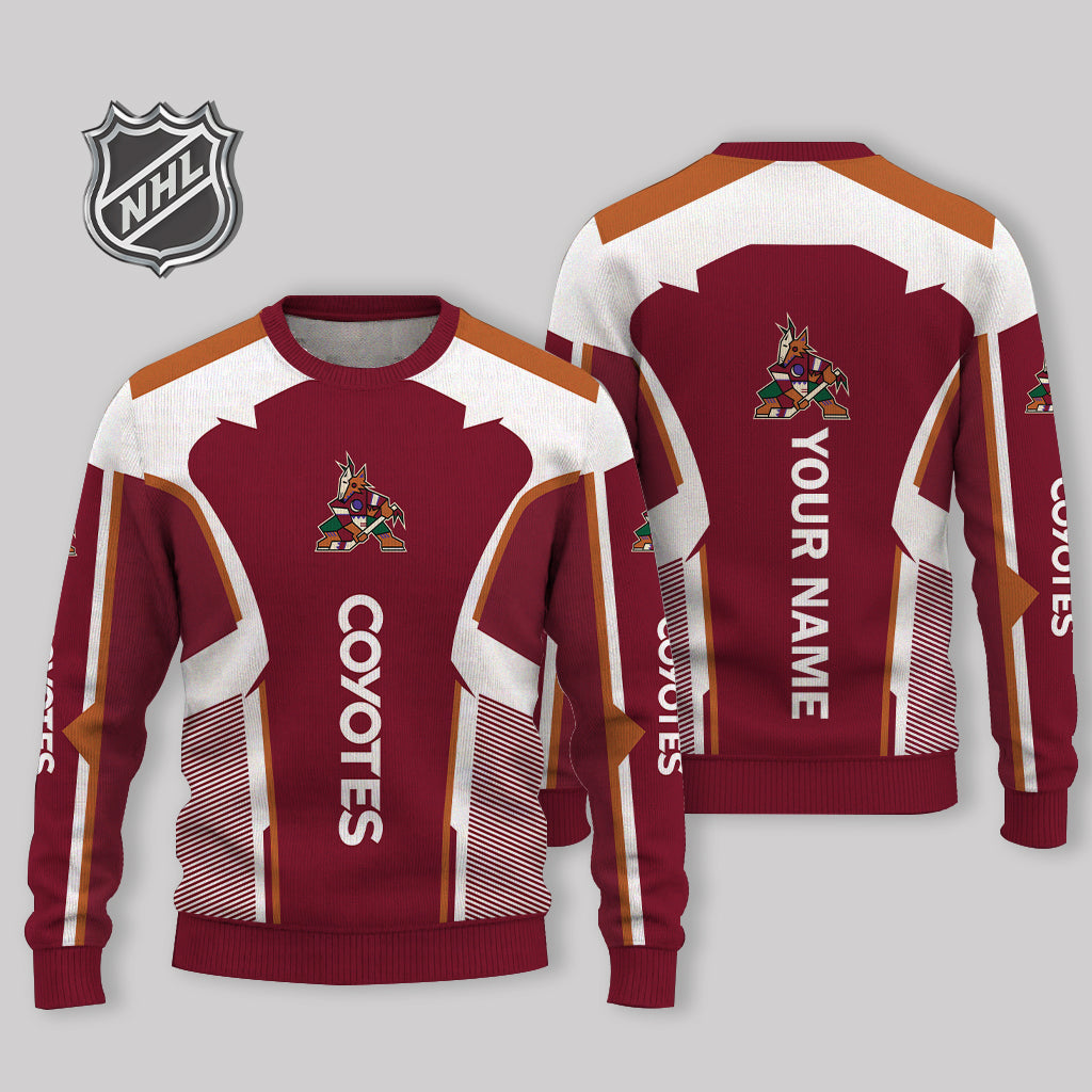 FINAL SALE - NEW CUSTOMIZED NHL30 AZC ARIZONA COYOTES UGLY SWEATER