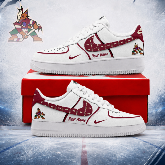 LIMITED EDITION - NEW CUSTOMIZED NHL30 AZC ARIZONA COYOTES AF1 SHOES