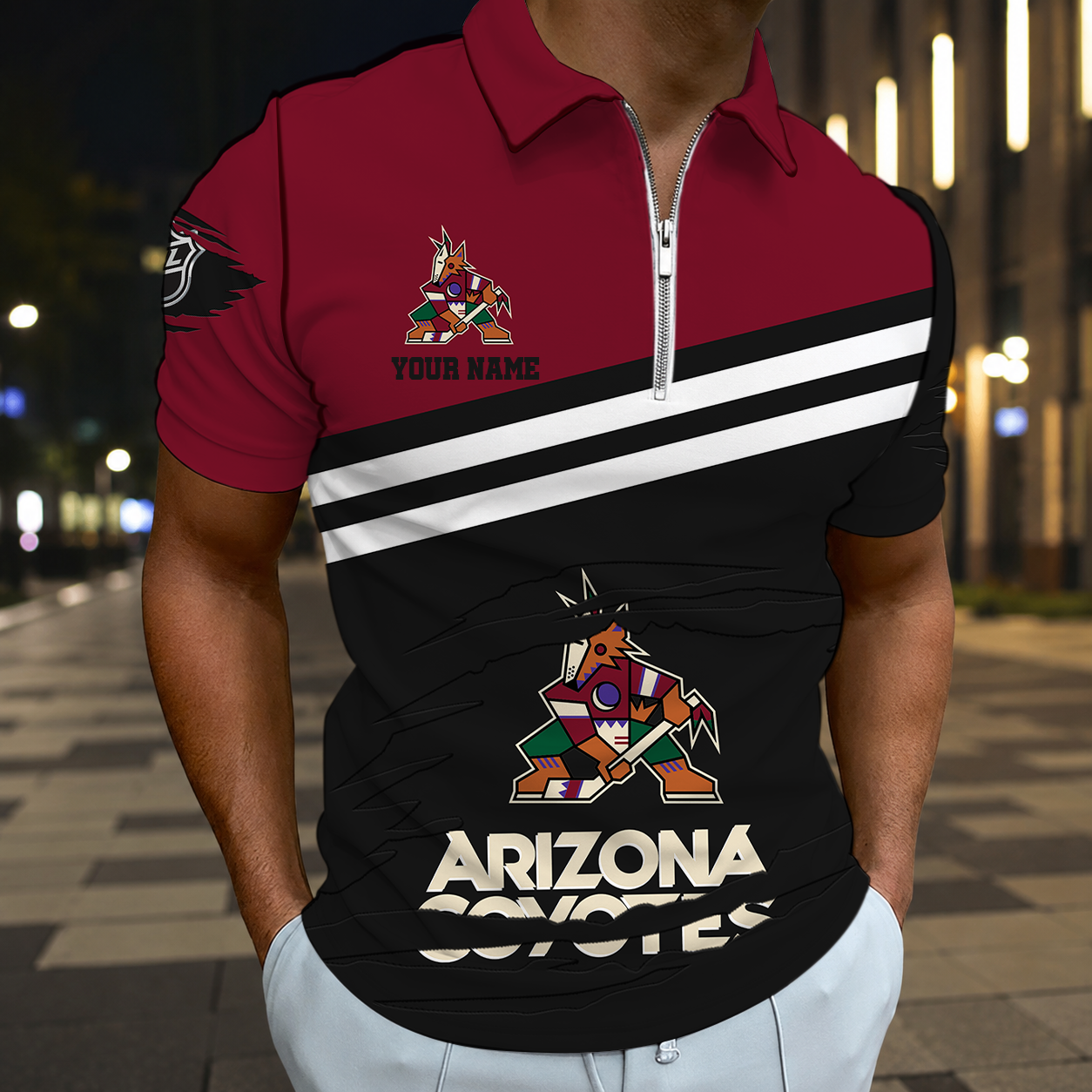 ELITE EDITION - NEW CUSTOMIZED NHL30 AZC ARIZONA COYOTES T-SHIRT, POLO SHIRT, ZIP POLO SHIRT, SWEATSHIRT, HOODIE & ZIP HOODIE