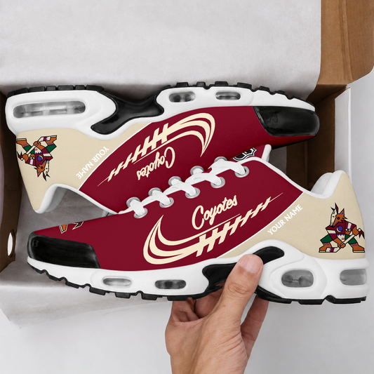 FINAL SALE - NEW CUSTOMIZED NHL30 AZC ARIZONA COYOTES AIR MAX PLUS SNEAKERS