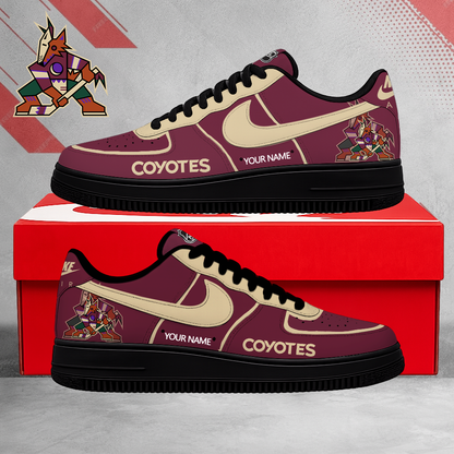 FLASH SALE - NEW CUSTOMIZED NHL30 AZC ARIZONA COYOTES AF1 SHOES