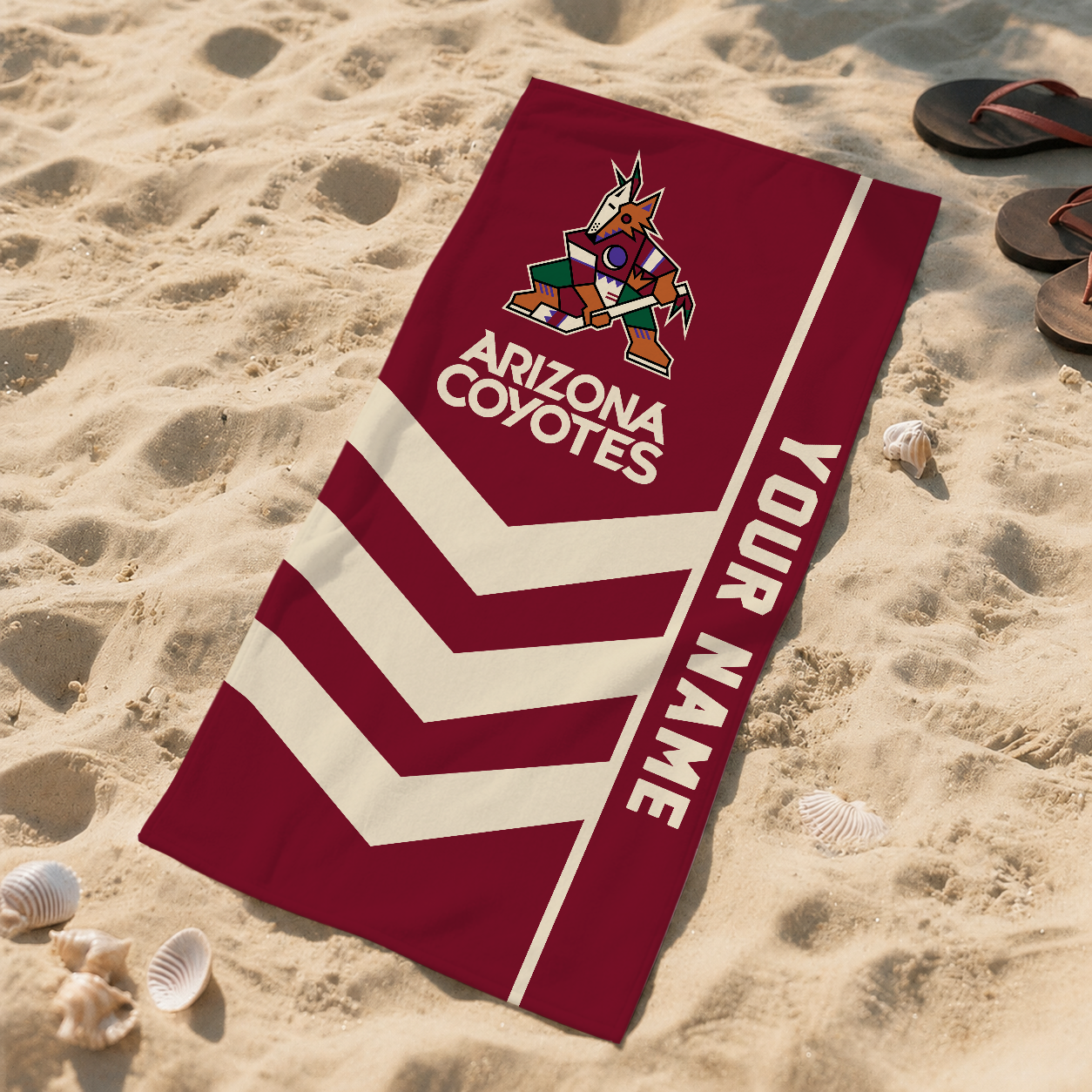 VIRAL EDITION - NEW CUSTOMIZED NHL30 AZC ARIZONA COYOTES BEACH TOWEL