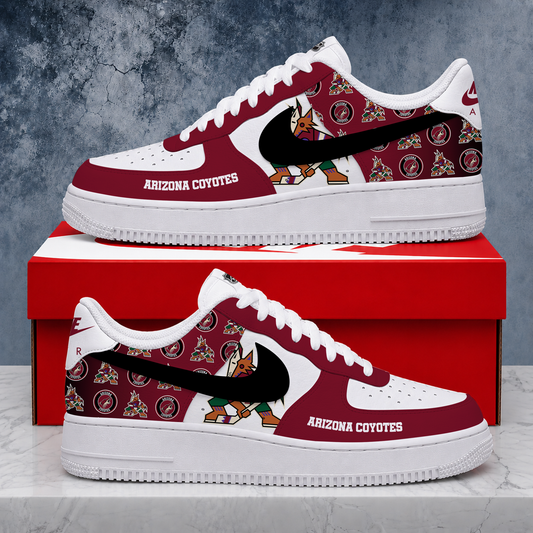 FINAL SALE - NEW CUSTOMIZED NHL30 AZC ARIZONA COYOTES AF1 SHOES