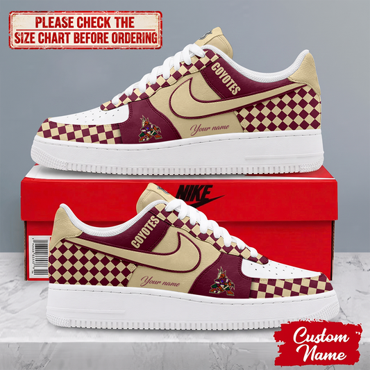 LIMITED EDITION - NEW CUSTOMIZED NHL30 AZC ARIZONA COYOTES AF1 SHOES