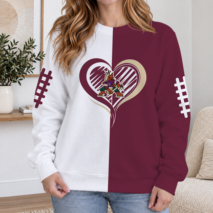 FINAL SALE - NEW CUSTOMIZED NHL30 AZC ARIZONA COYOTES RIBBED HOODIE & SWEATSHIRT