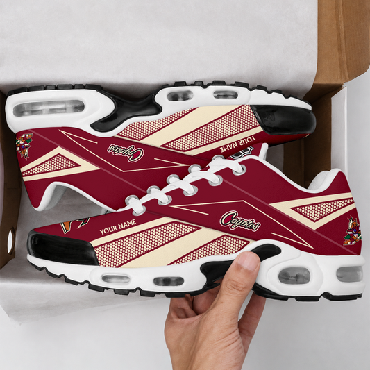 FLASH SALE - NEW CUSTOMIZED NHL30 AZC ARIZONA COYOTES AIR MAX PLUS SNEAKERS