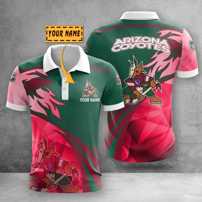 LIMITED EDITION - NEW CUSTOMIZED NHL30 AZC ARIZONA COYOTES POLO SHIRT, ZIP POLO SHIRT & T-SHIRTS