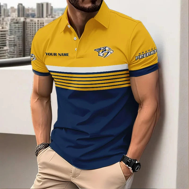 HOT DEAL - NEW CUSTOMIZED NHL31 NVP NASHVILLE PREDATORS POLO SHIRT, ZIP POLO SHIRT & T-SHIRTS