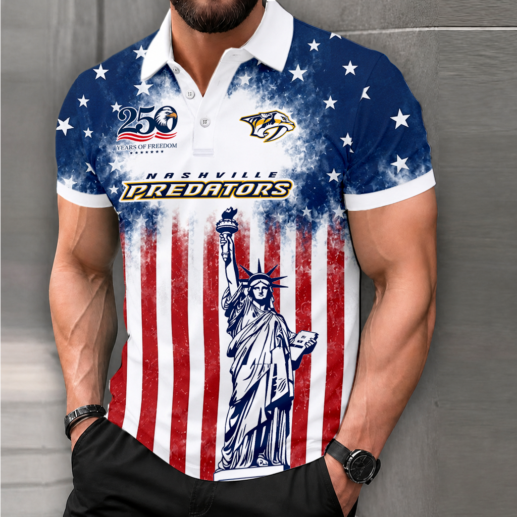 LIMITED EDITION - NEW CUSTOMIZED NHL31 NVP NASHVILLE PREDATORS POLO SHIRT, ZIP POLO SHIRT & T-SHIRTS