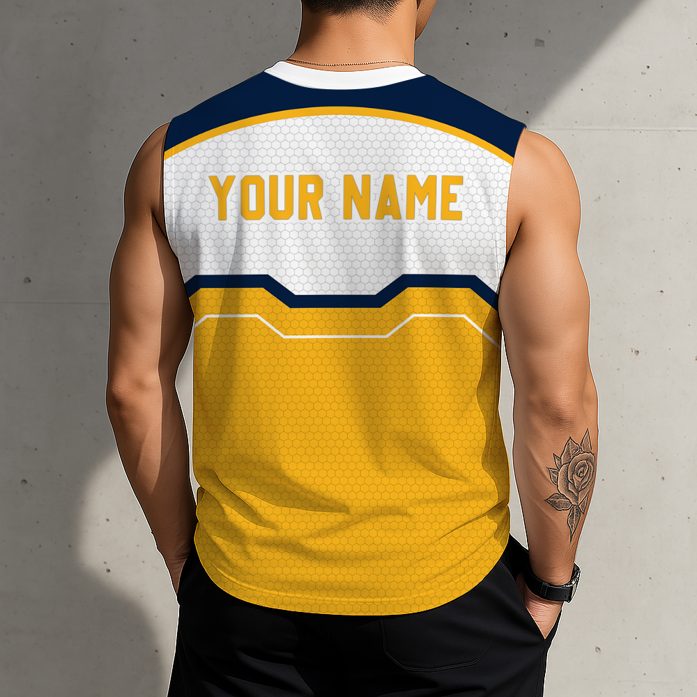 LIMITED EDITION - NEW CUSTOMIZED NHL31 NVP NASHVILLE PREDATORS MEN'S GYM SHIRT