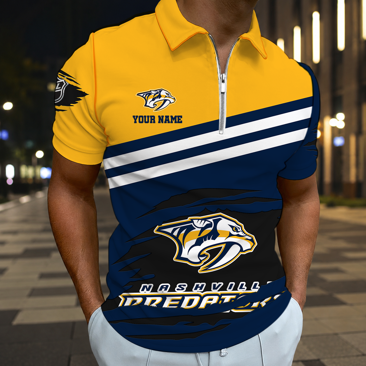 ELITE EDITION - NEW CUSTOMIZED NHL31 NVP NASHVILLE PREDATORS T-SHIRT, POLO SHIRT, ZIP POLO SHIRT, SWEATSHIRT, HOODIE & ZIP HOODIE