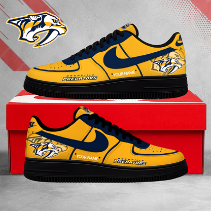 FLASH SALE - NEW CUSTOMIZED NHL31 NVP NASHVILLE PREDATORS AF1 SHOES
