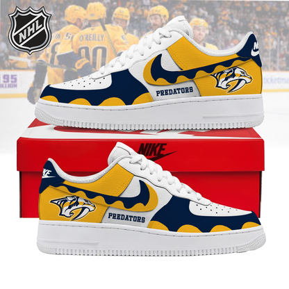 LIMITED EDITION - NEW CUSTOMIZED NHL31 NVP NASHVILLE PREDATORS AF1 SHOES