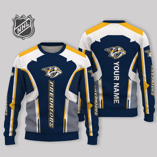 FINAL SALE - NEW CUSTOMIZED NHL31 NVP NASHVILLE PREDATORS UGLY SWEATER