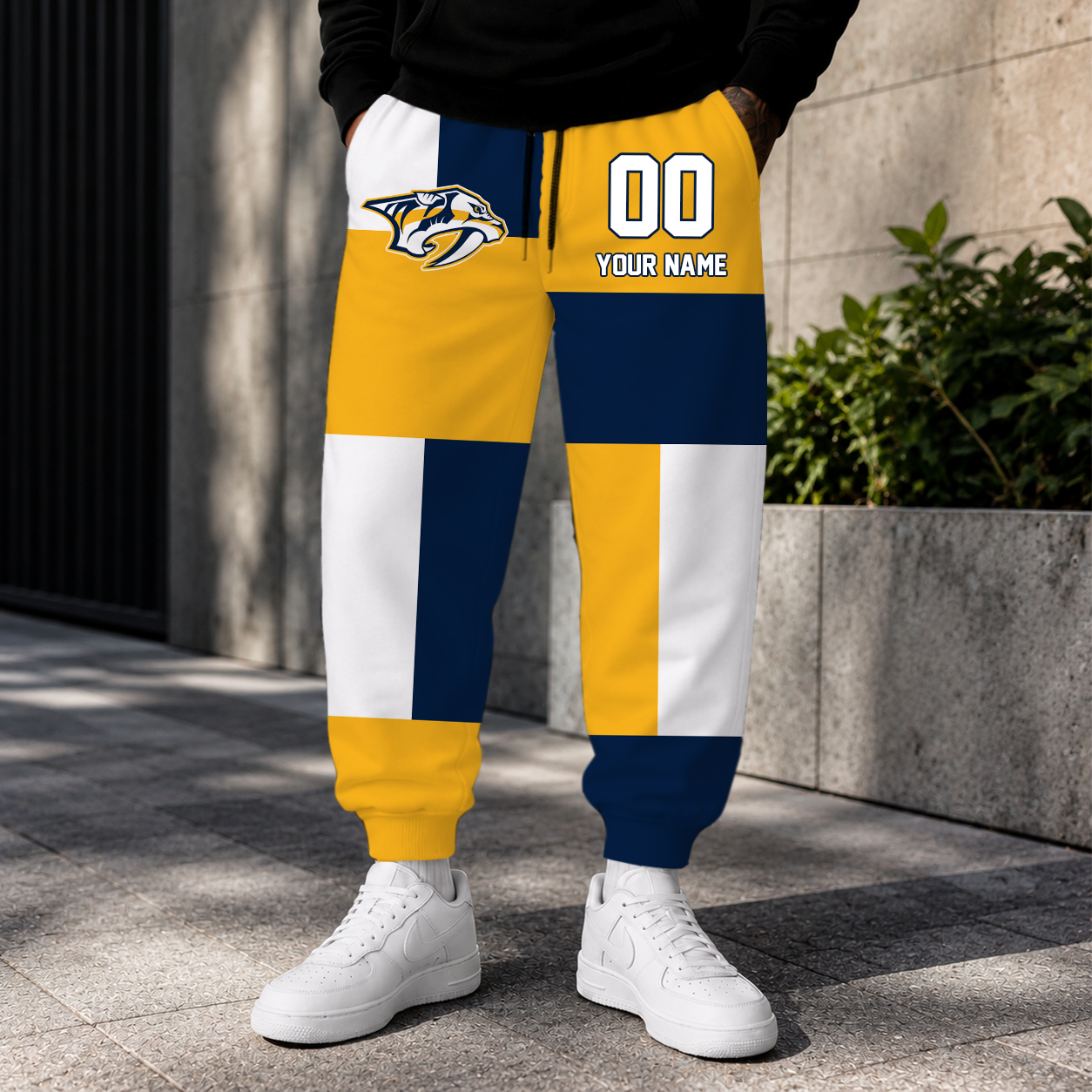 VIRAL EDITION - NEW CUSTOMIZED NHL31 NVP NASHVILLE PREDATORS SWEATPANTS