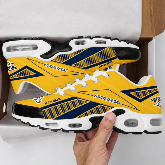 FLASH SALE - NEW CUSTOMIZED NHL31 NVP NASHVILLE PREDATORS AIR MAX PLUS SNEAKERS