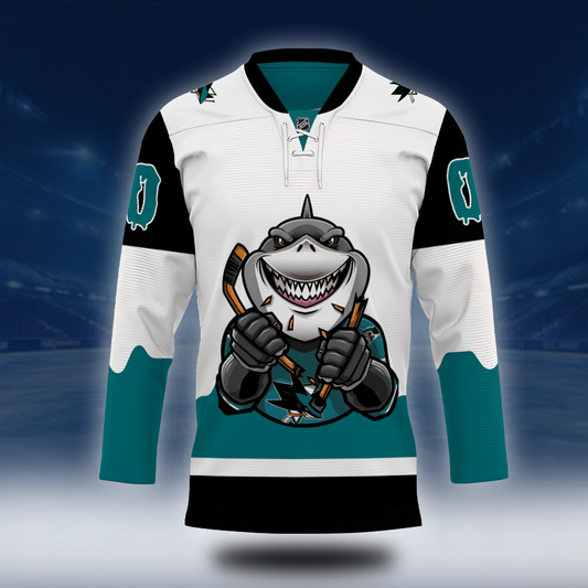 LIMITED EDITION - NEW CUSTOMIZED NHL32 SJS SAN JOSE SHARKS UNISEX HOCKEY JERSEY
