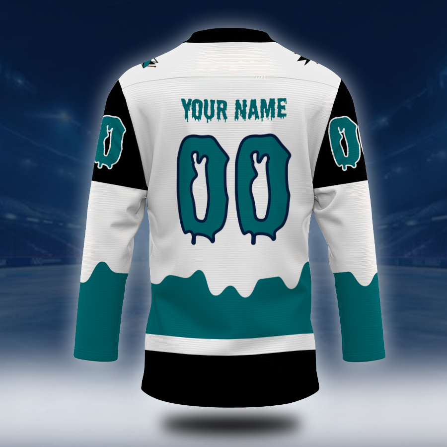 LIMITED EDITION - NEW CUSTOMIZED NHL32 SJS SAN JOSE SHARKS UNISEX HOCKEY JERSEY