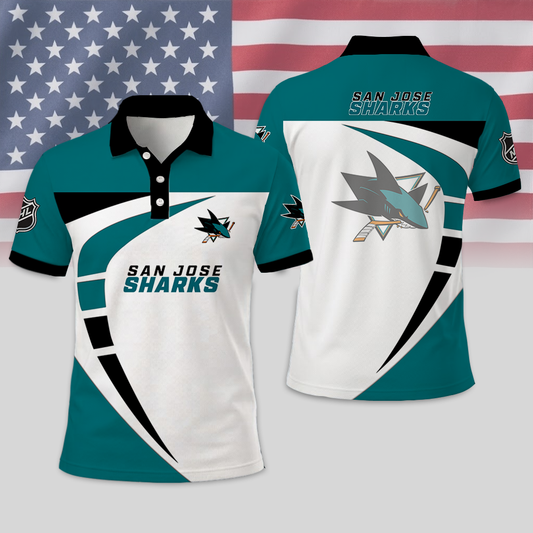 LIMITED EDITION - NEW CUSTOMIZED NHL32 SJS SAN JOSE SHARKS T-SHIRT, POLO SHIRT, ZIP POLO SHIRT, SWEATSHIRT, HOODIE & ZIP HOODIE