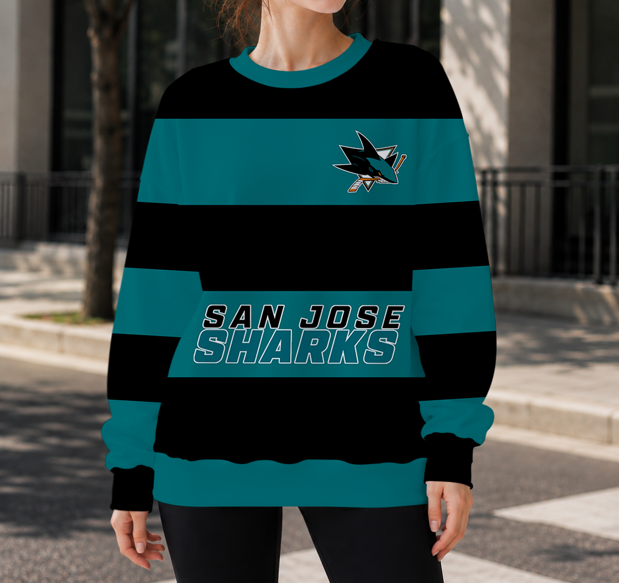 HOT DEAL - NEW CUSTOMIZED NHL32 SJS SAN JOSE SHARKS UNISEX SWEATSHIRT